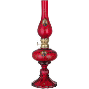 Persische Glas-Petroleumlampe im Shah Abbasi Design