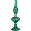 Glas-Petroleumlampe in Rot mit persischem Shah Abbasi Design
