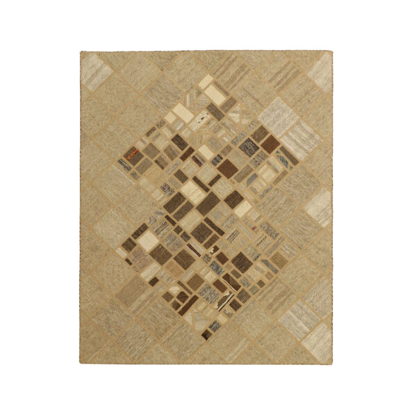 Persischer Patchwork-Kilim-Teppich Handgewebt Creme