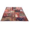 Vintage Persischer handgeknüpfter Patchwork-Teppich Geometrisch