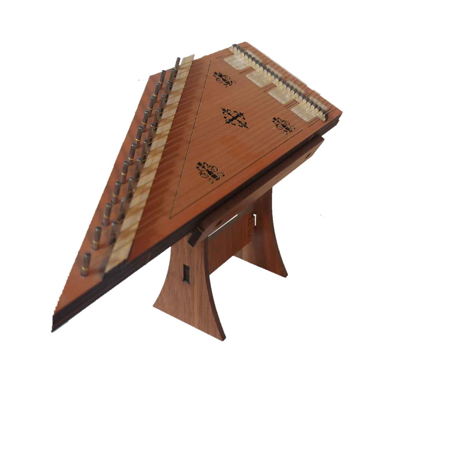 Maquette Modellbausatz: Nachbildung des persischen Qanun-Instruments in Holz