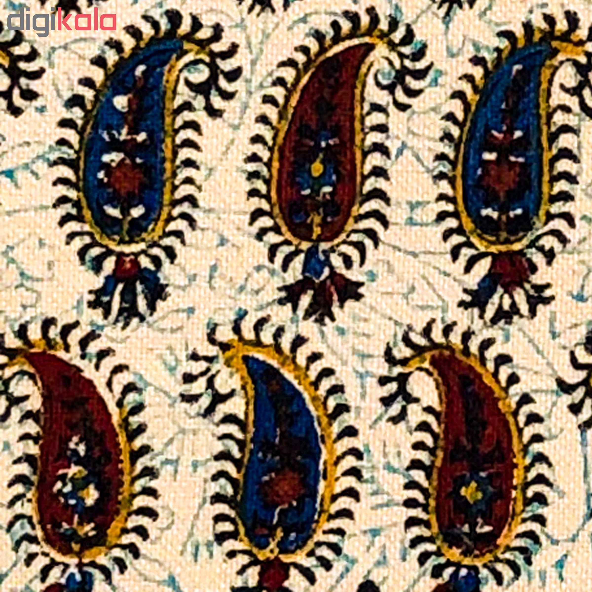 Persisches Tischtuch: Isfahans traditionelle Kalamkari Blockdruck Taji II