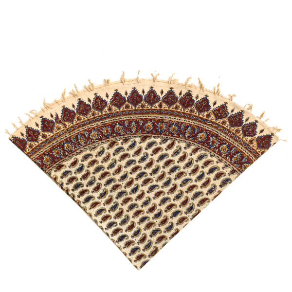 Persisches Tischtuch: Isfahans traditionelle Kalamkari Blockdruck Taji II