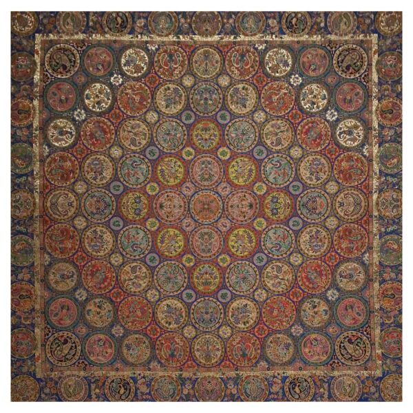 Persische Termeh-Tischdecke, luxuriös mit Blumenmuster Haft Khaan