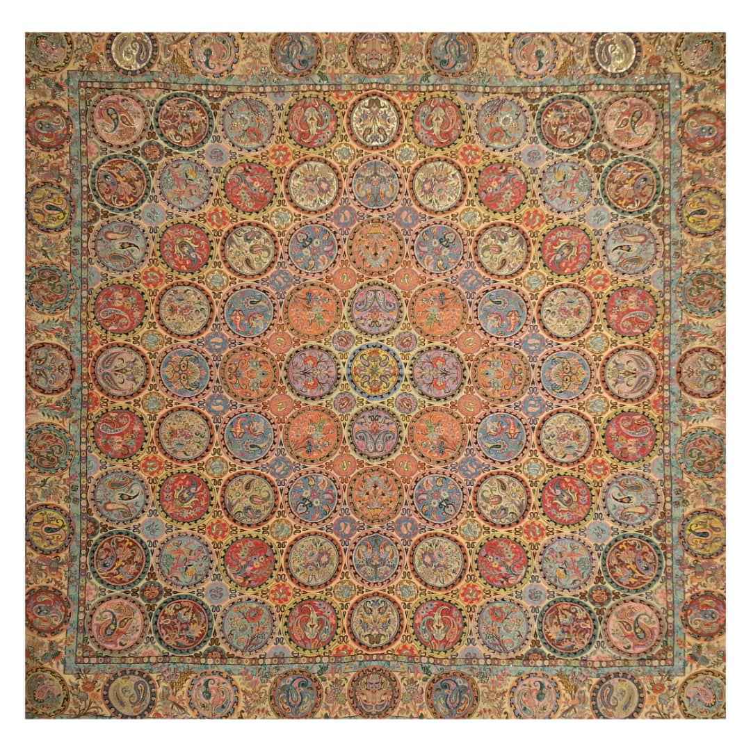 Persische Termeh-Tischdecke, luxuriös mit Blumenmuster Khaan III