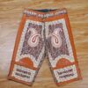 Persische Zoorkhaneh Athletische 3/4-Hose mit Termeh-Stoff & Leder