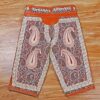 Persische Zoorkhaneh Athletische 3/4-Hose mit Termeh-Stoff & Leder