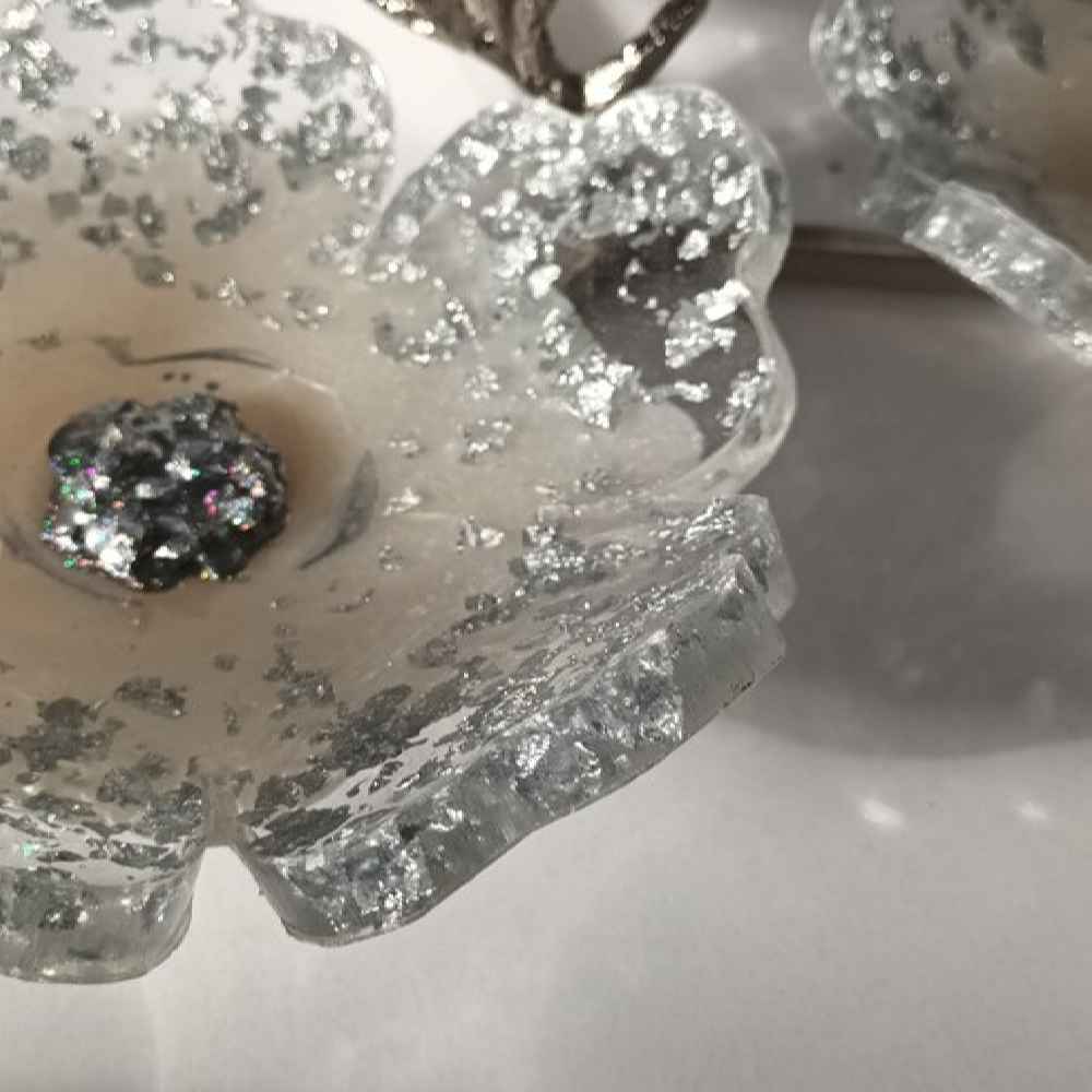 Resin Serviertablett für Nüsse und Süßigkeiten Blumen Design