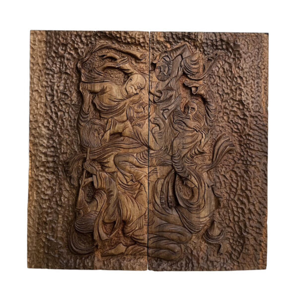 Rumi-inspiriertes Backgammonbrett Handgefertigt aus Holz