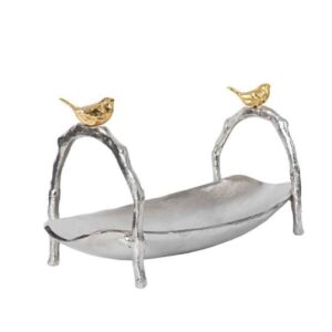 Serviertablett für Früchte und Nüsse Vogeldesign