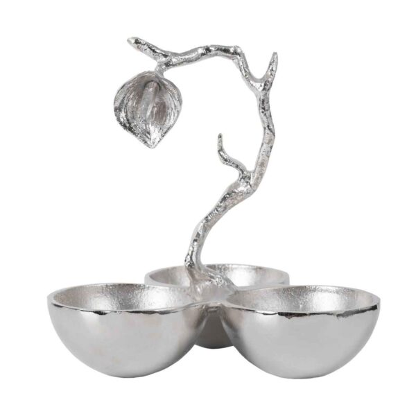 Serviertablett für Snacks und Nüsse Blätterdesign