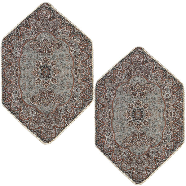 Set aus 2 Yazd-Termeh-Tischdecken, luxuriös mit Blumenmuster Nastaran