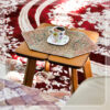 Set aus 5 Yazd-Termeh-Tischdecken, luxuriös mit BlumenmusterSet of 5 Yazd Termeh Tablecloth Luxurious with Floral Pattern