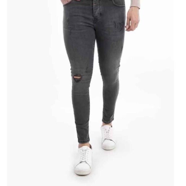 Skinny Jeans für Männer in grauem Denim, zeitgenössischer Stil