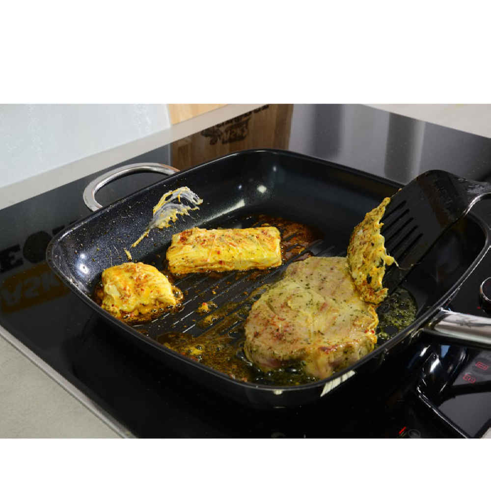 Stahl-Bratpfanne für Camping & Outdoor-Kochen – 28 cm