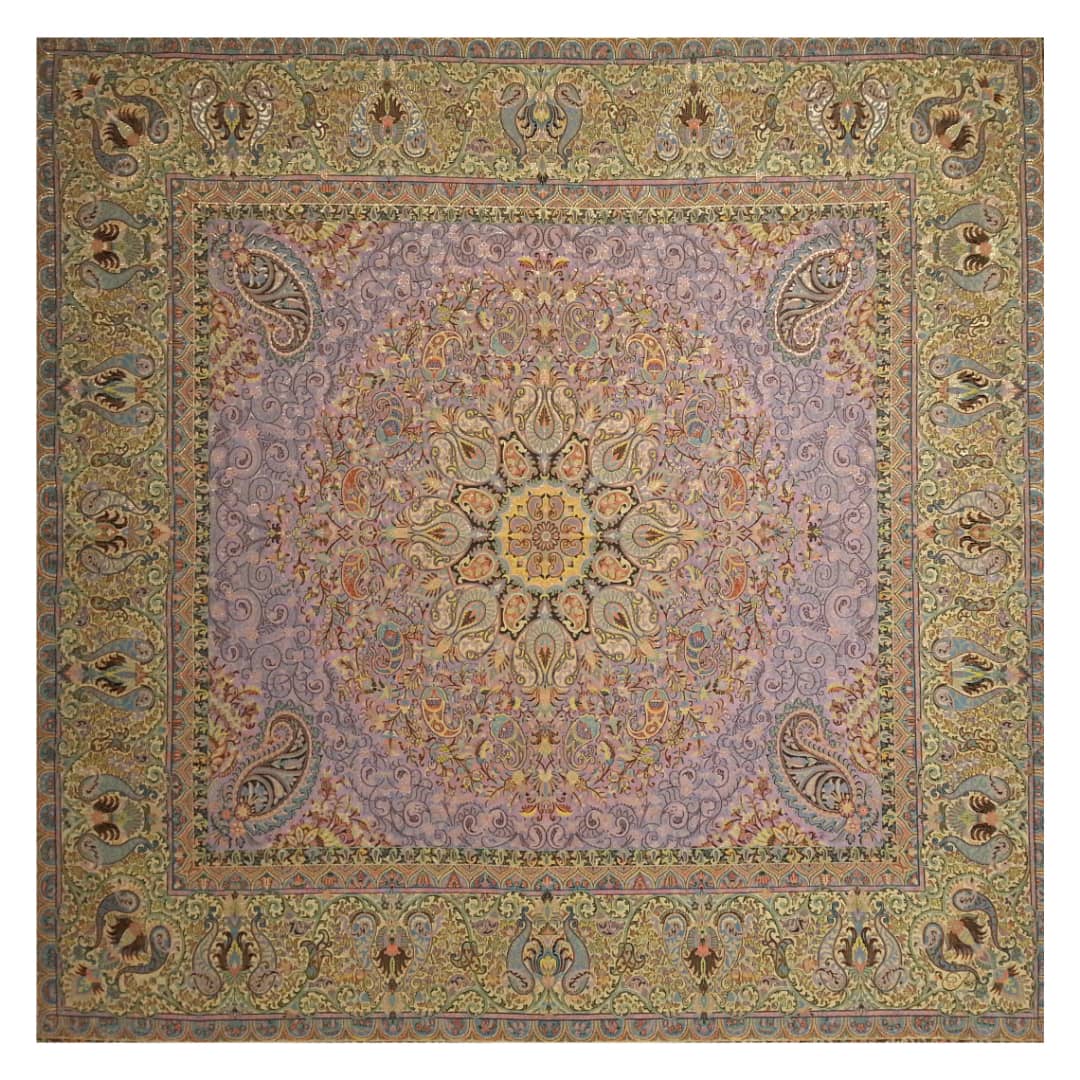 Termeh-Tischdecke, luxuriös mit persischem Paisley-Muster Farvardin