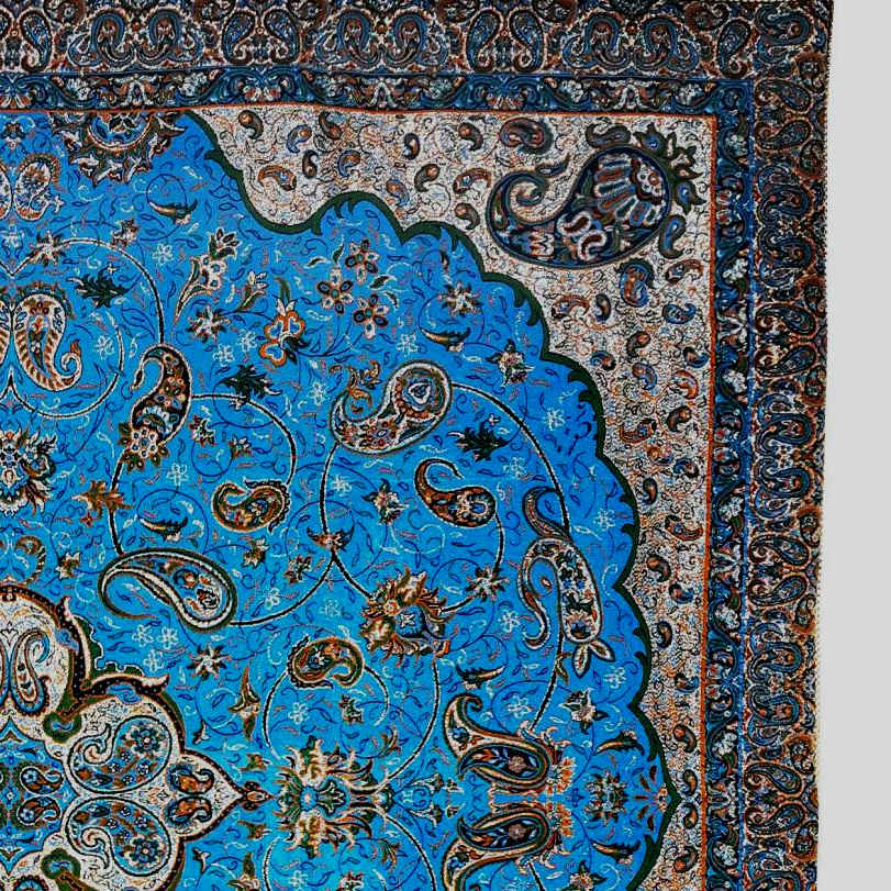 Termeh Tischdecke Luxuriös mit Persischem Paisley-Muster Shah Abbas