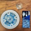 Samtbesteckbeutel mit persischer Kalligraphie - Elegantes Design