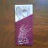 Samtbesteckbeutel mit persischer Kalligraphie - Reiches Violettes Design
