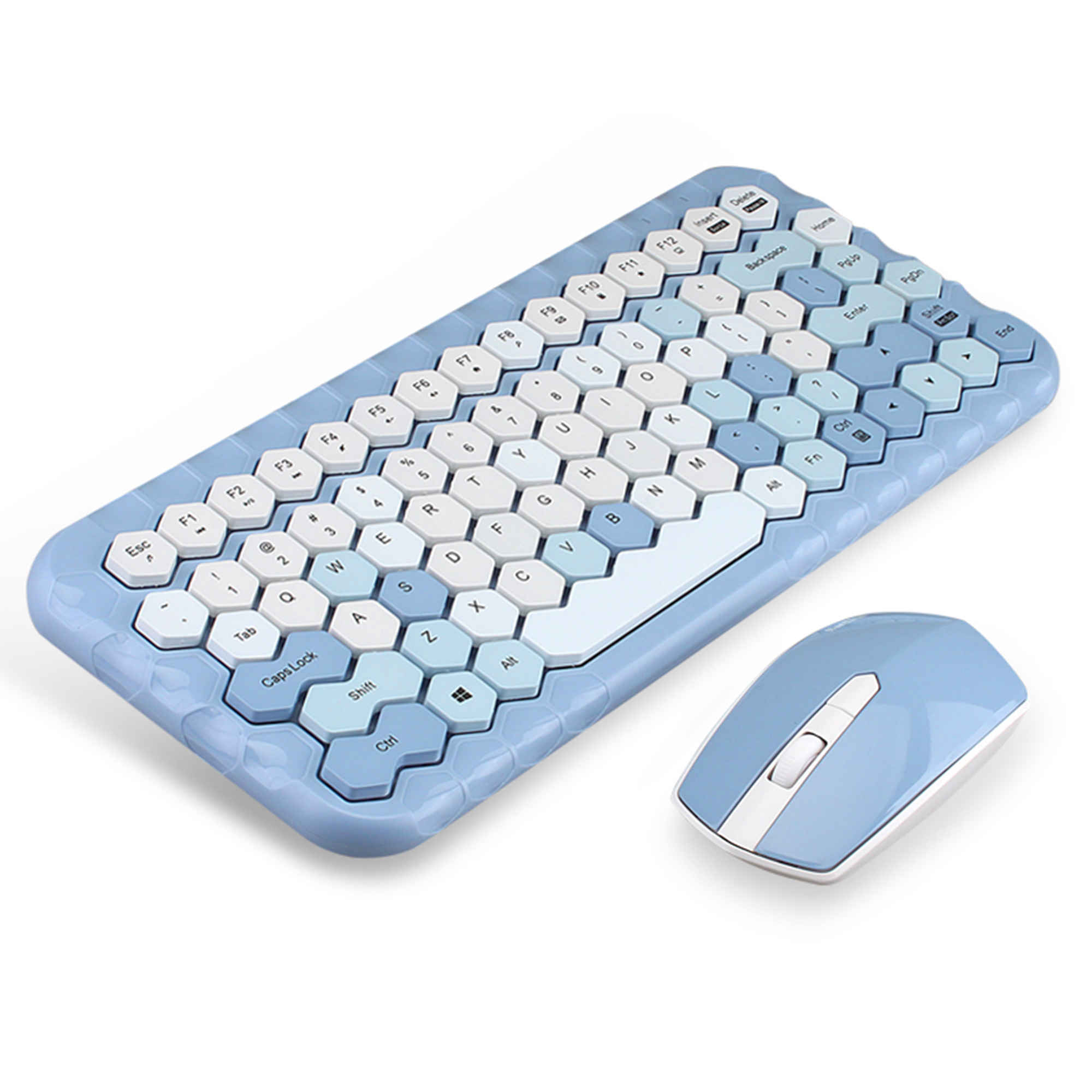 Wireless Tastatur und Maus mit Bienenwaben-Design