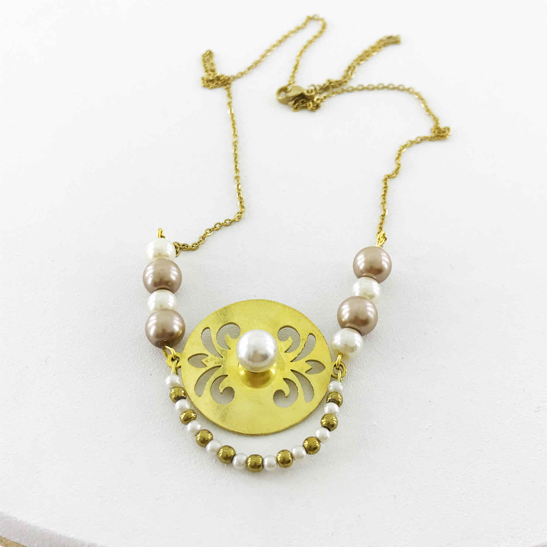 Messing-Halskette im persischen traditionellen Stil für Frauen Charm