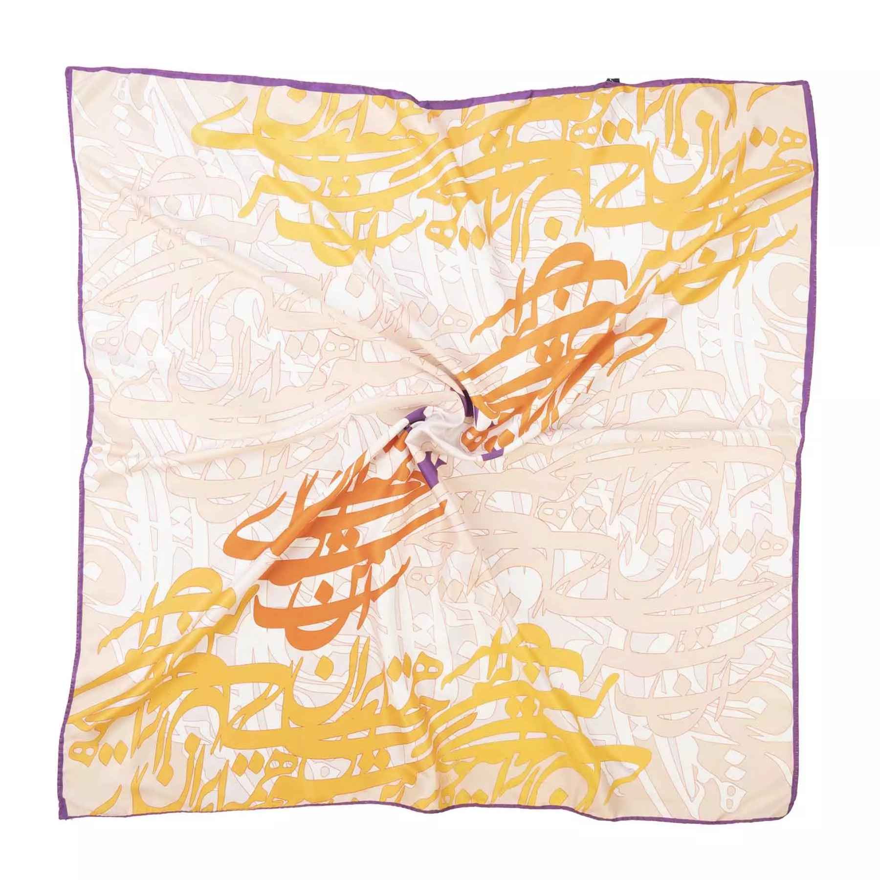 Persischer Baumwollschal für Damen – Elegantes Kalligrafie-Design