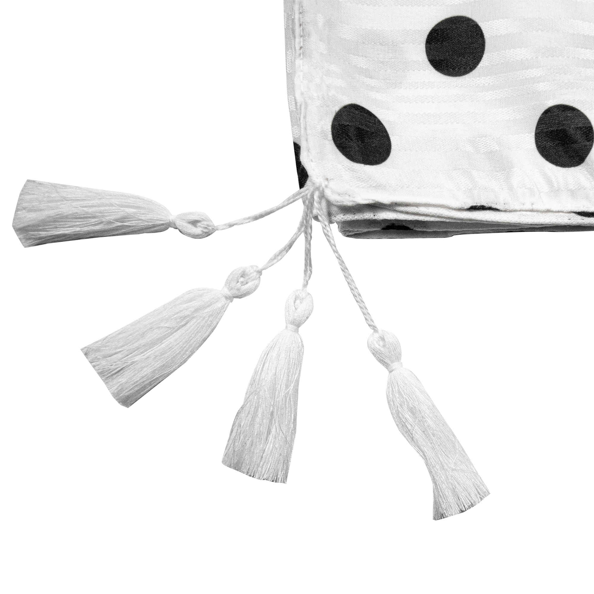 Frauen Schal mit Gepunktetem Muster und Quasten