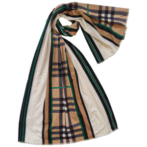 Bedruckter Schal für Frauen Künstlerisch & Leicht mit Tartan-Muster