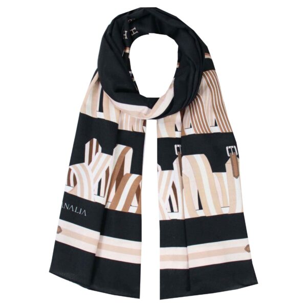 Bedruckter Schal für Frauen Künstlerisch & Leicht mit Mohair-Stoff
