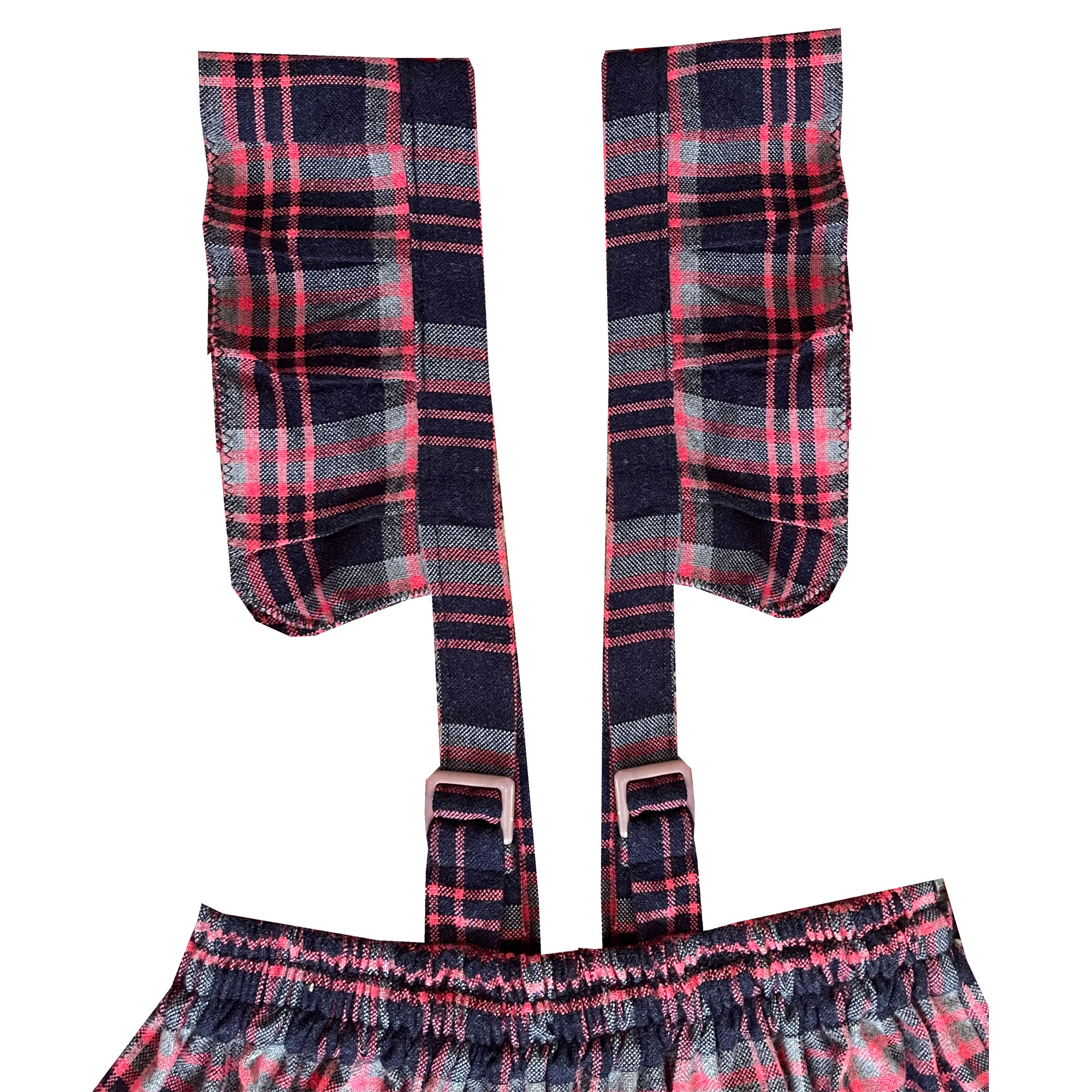 Damenrock mit Trägern, kariertes Design