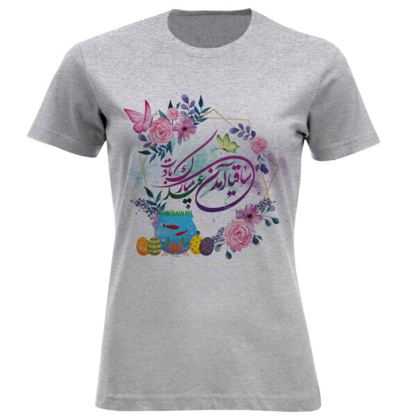 Damen Kurzarm-T-Shirt mit Neujahrs-Eleganz – Klassisches Persisches Thema