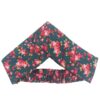 Damen Verdrehter Kreuz Stirnband & Ohrring Set Floral Blau