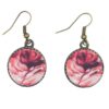 Damen Verdrehter Kreuz Stirnband & Ohrring Set Floral Creme
