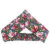 Damen Verdrehter Kreuz Stirnband & Ohrring Set Blumen Grün