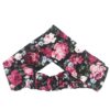 Damen Verdrehter Kreuz Stirnband & Ohrring Set Rosa & Schwarz