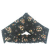 Damen Verdrehter Kreuz Stirnband & Ohrring Set Polka Dots Schwarz