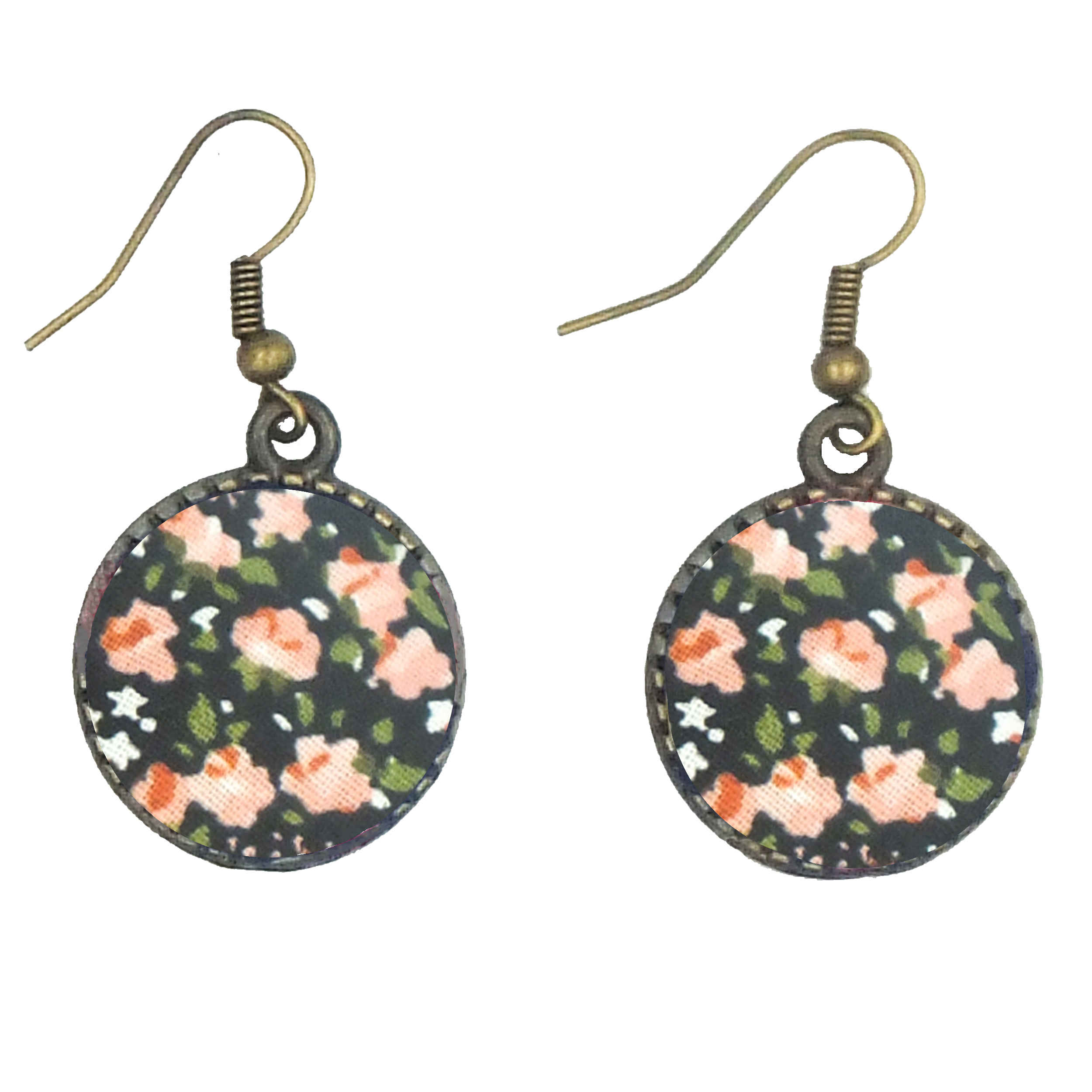 Damen Verdrehter Kreuz Stirnband & Ohrring Set Polka Dots Schwarz