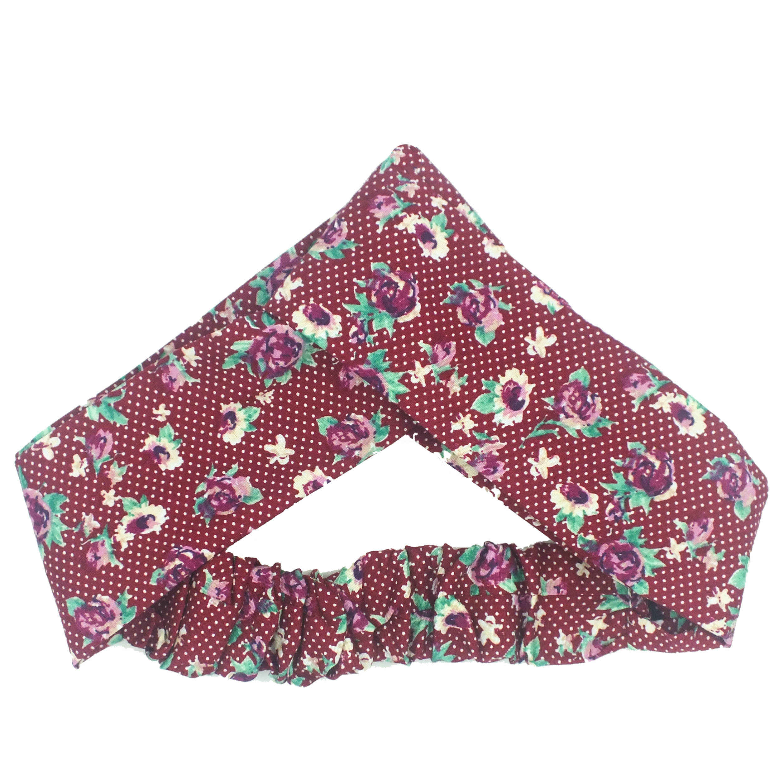 Damen Verdrehter Kreuz Stirnband & Ohrring Set Polka Dots Rot