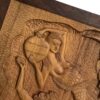 Holzgeschnitztes Backgammonbrett Handgefertigt Shahname-inspiriertes Ashkbous Design