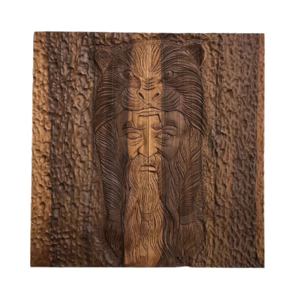 Holzgeschnitztes Backgammonbrett Handgefertigt Rostam Iranischer Held Design