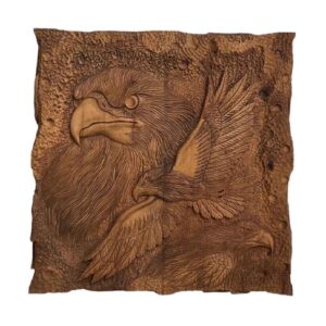 Holzgeschnitztes Backgammonbrett Handgefertigt mit Adlerdesign