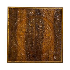 Holzgeschnitztes Backgammonbrett Handgefertigt mit filigranem floralen Design