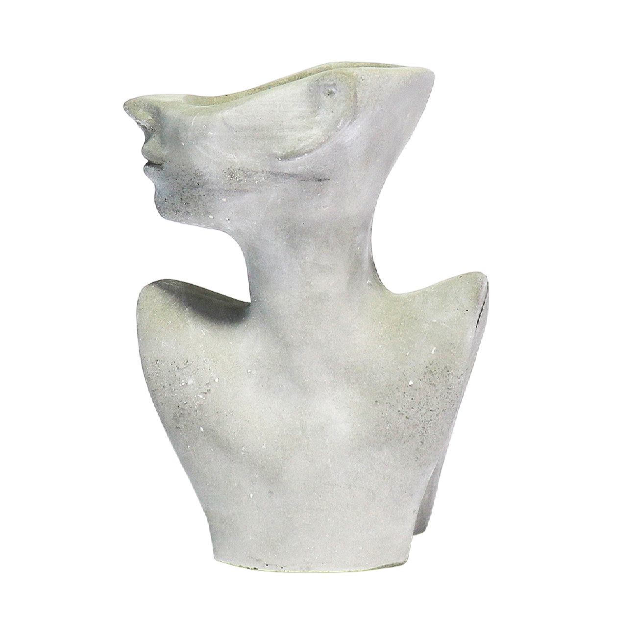 Dekorative Betonskulptur-Vase in Form eines Frauenkörpers