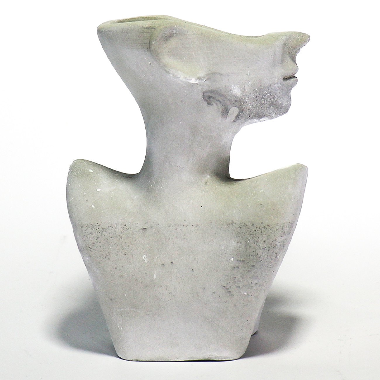Dekorative Betonskulptur-Vase in Form eines Frauenkörpers