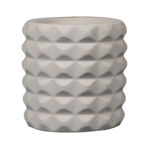 Künstlerische Betonvase, handgefertigt mit Harz im Mesh-Design
