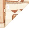 Authentischer persischer Woll Kelim Teppich handgewebt in Kerman Löwe cremefarben