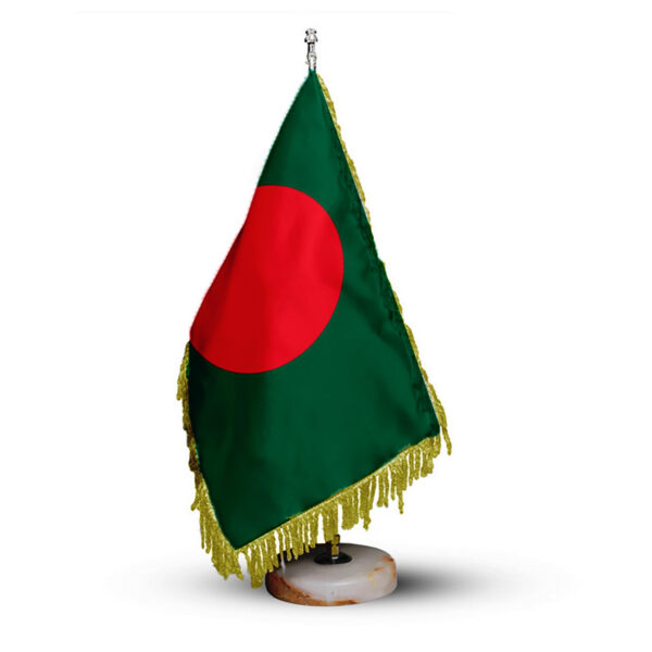 Bangladesch Tischflagge mit Steinbasis