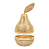 Messing-Zuckerschale mit Deckel - Birnenform