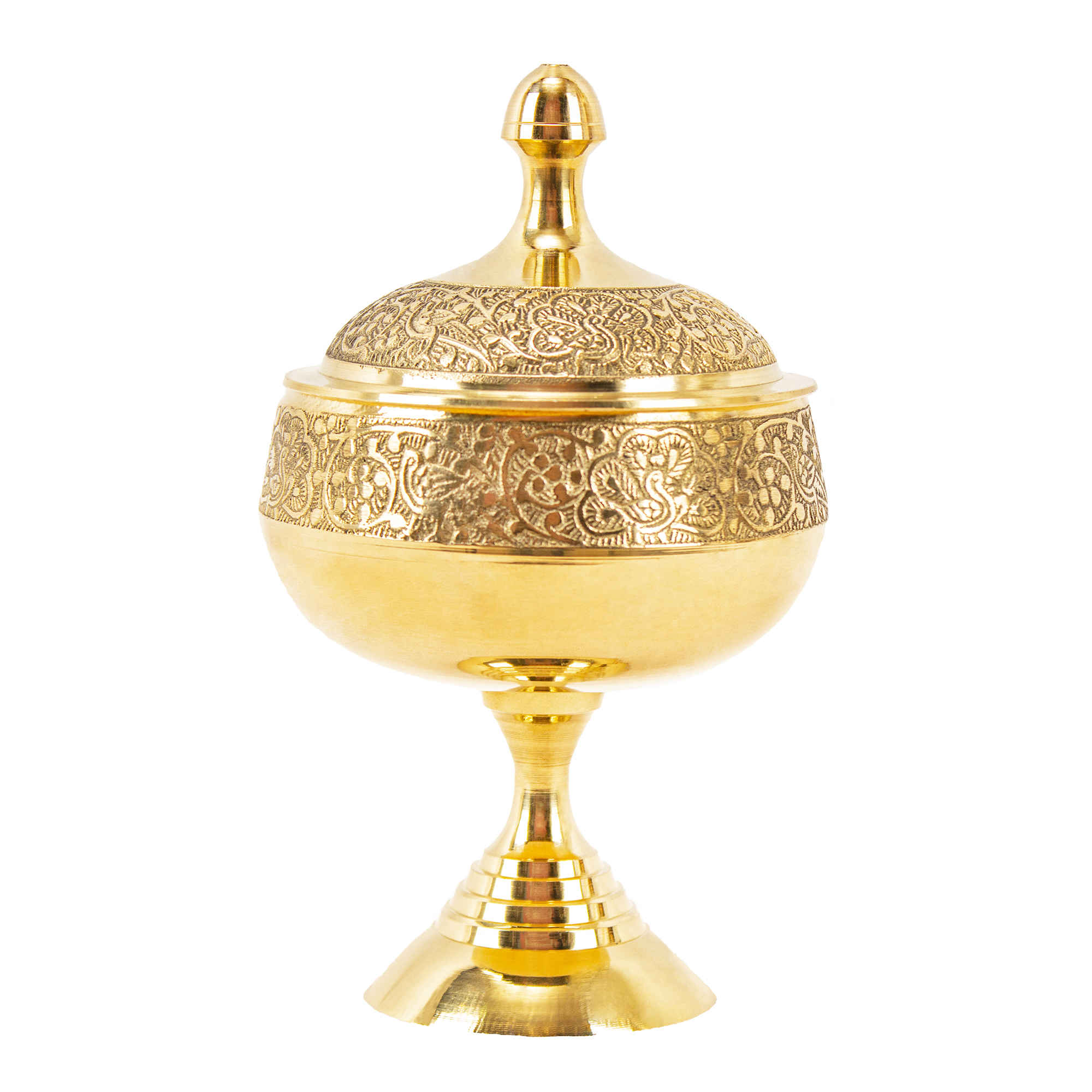 Messing-Zuckerschale mit Deckel - Tavoos