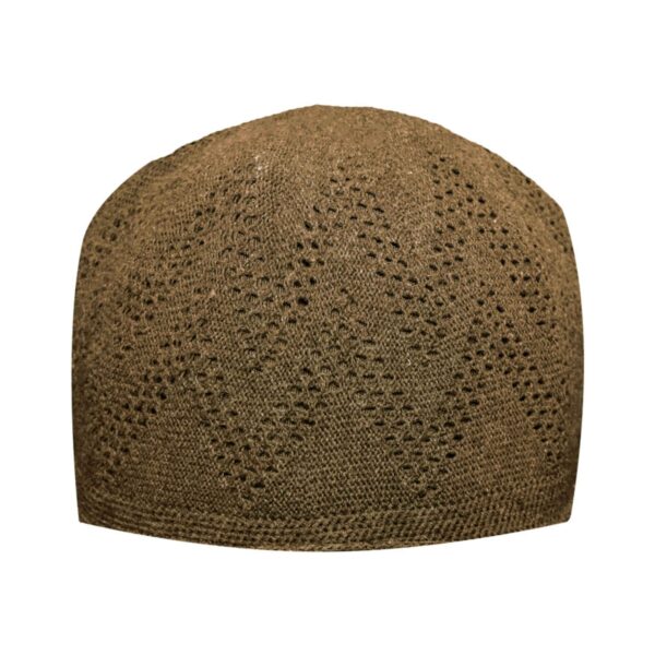 Brauner Türkischer Kufi Taqiyah - Traditioneller Muslimischer Kopfbedeckungshut